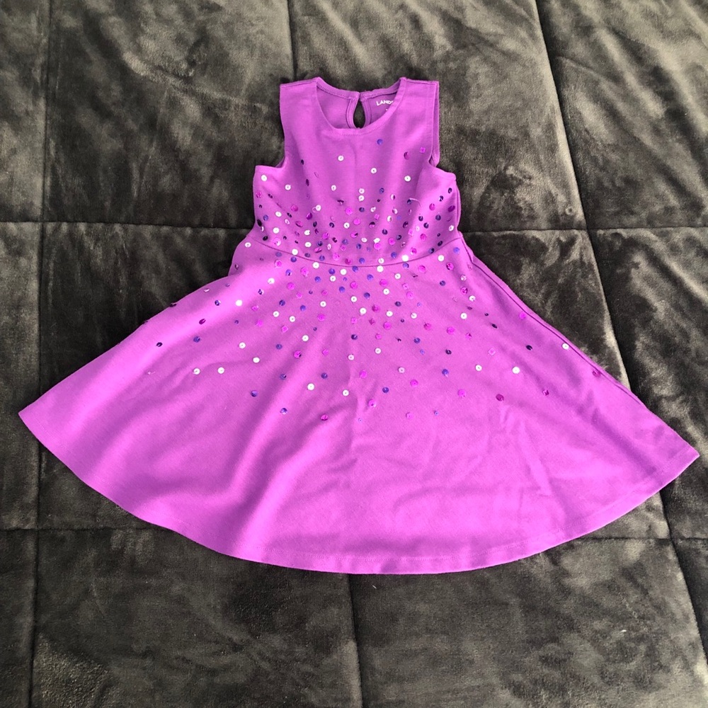 Girls Sleeveless Sparkle Ponte Dress by Land’s End